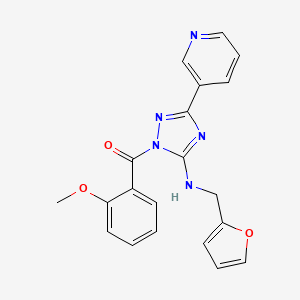 N-(2-furylmethyl)-1-(2-methoxybenzoyl)-3-(3-pyridinyl)-1H-1,2,4-triazol-5-amine