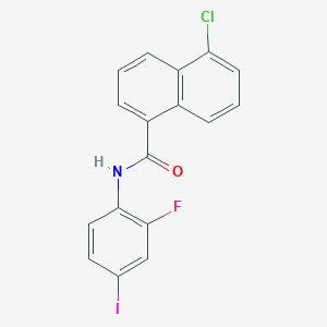 molecular formula C17H10ClFINO B4228333 5-chloro-N-(2-fluoro-4-iodophenyl)-1-naphthamide 