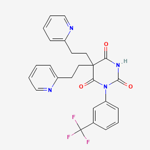 5,5-bis[2-(2-pyridinyl)ethyl]-1-[3-(trifluoromethyl)phenyl]-2,4,6(1H,3H,5H)-pyrimidinetrione