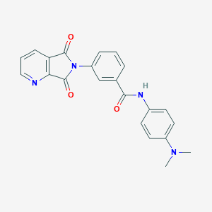 molecular formula C22H18N4O3 B422834 N-[4-(dimethylamino)phenyl]-3-(5,7-dioxo-5,7-dihydro-6H-pyrrolo[3,4-b]pyridin-6-yl)benzamide 