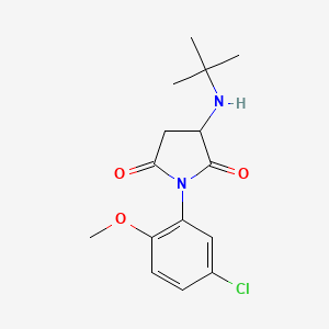 molecular formula C15H19ClN2O3 B4228341 3-(tert-butylamino)-1-(5-chloro-2-methoxyphenyl)-2,5-pyrrolidinedione 