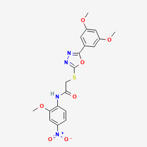 2-{[5-(3,5-dimethoxyphenyl)-1,3,4-oxadiazol-2-yl]thio}-N-(2-methoxy-4-nitrophenyl)acetamide