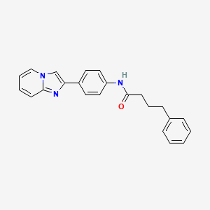 molecular formula C23H21N3O B4228365 N-(4-imidazo[1,2-a]pyridin-2-ylphenyl)-4-phenylbutanamide 