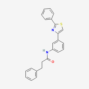 3-phenyl-N-[3-(2-phenyl-1,3-thiazol-4-yl)phenyl]propanamide