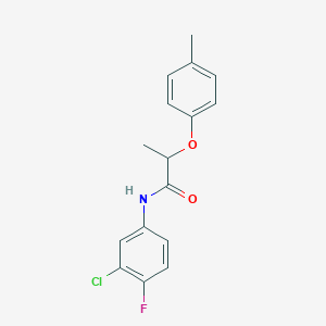 molecular formula C16H15ClFNO2 B4228383 N-(3-chloro-4-fluorophenyl)-2-(4-methylphenoxy)propanamide 