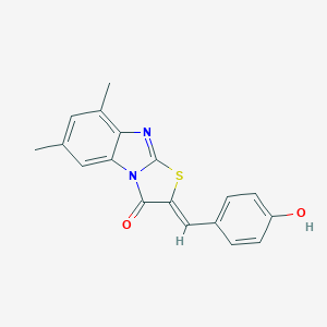 2-(4-hydroxybenzylidene)-6,8-dimethyl[1,3]thiazolo[3,2-a]benzimidazol-3(2H)-one