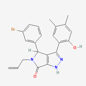 5-allyl-4-(3-bromophenyl)-3-(2-hydroxy-4,5-dimethylphenyl)-4,5-dihydropyrrolo[3,4-c]pyrazol-6(1H)-one