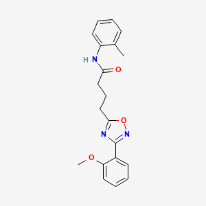 4-[3-(2-methoxyphenyl)-1,2,4-oxadiazol-5-yl]-N-(2-methylphenyl)butanamide