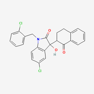 5-chloro-1-(2-chlorobenzyl)-3-hydroxy-3-(1-oxo-1,2,3,4-tetrahydro-2-naphthalenyl)-1,3-dihydro-2H-indol-2-one