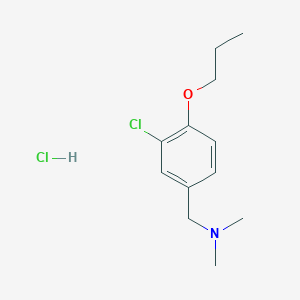 molecular formula C12H19Cl2NO B4228422 (3-chloro-4-propoxybenzyl)dimethylamine hydrochloride 