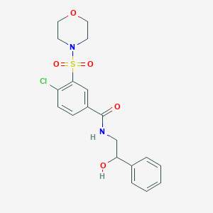 molecular formula C19H21ClN2O5S B4228436 4-chloro-N-(2-hydroxy-2-phenylethyl)-3-(4-morpholinylsulfonyl)benzamide 