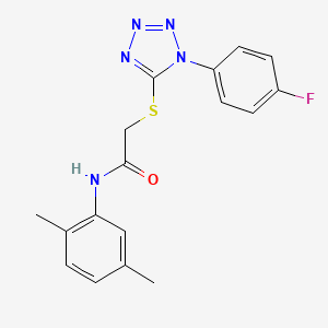 molecular formula C17H16FN5OS B4228457 N-(2,5-dimethylphenyl)-2-{[1-(4-fluorophenyl)-1H-tetrazol-5-yl]thio}acetamide 