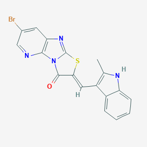 molecular formula C18H11BrN4OS B422849 7-bromo-2-[(2-methyl-1H-indol-3-yl)methylene][1,3]thiazolo[2',3':2,3]imidazo[4,5-b]pyridin-3(2H)-one 