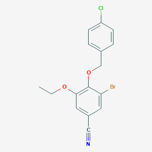 3-bromo-4-[(4-chlorobenzyl)oxy]-5-ethoxybenzonitrile