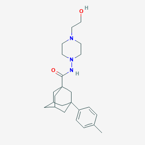 molecular formula C24H35N3O2 B4228525 N-[4-(2-hydroxyethyl)-1-piperazinyl]-3-(4-methylphenyl)-1-adamantanecarboxamide 