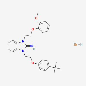 molecular formula C28H34BrN3O3 B4228532 1-[2-(4-tert-butylphenoxy)ethyl]-3-[2-(2-methoxyphenoxy)ethyl]-1,3-dihydro-2H-benzimidazol-2-imine hydrobromide 