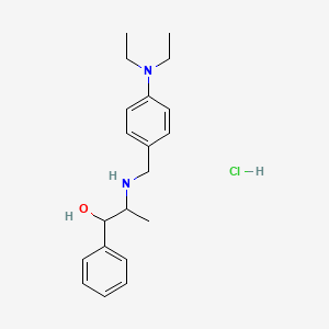 molecular formula C20H29ClN2O B4228543 2-{[4-(diethylamino)benzyl]amino}-1-phenyl-1-propanol hydrochloride 