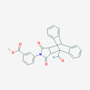 molecular formula C27H19NO5 B422855 Methyl 3-(1-formyl-16,18-dioxo-17-azapentacyclo[6.6.5.0~2,7~.0~9,14~.0~15,19~]nonadeca-2,4,6,9,11,13-hexaen-17-yl)benzoate (non-preferred name) 