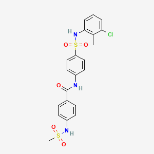 N-(4-{[(3-chloro-2-methylphenyl)amino]sulfonyl}phenyl)-4-[(methylsulfonyl)amino]benzamide