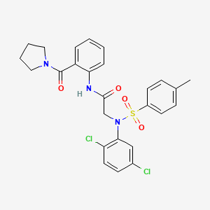 N~2~-(2,5-dichlorophenyl)-N~2~-[(4-methylphenyl)sulfonyl]-N~1~-[2-(1-pyrrolidinylcarbonyl)phenyl]glycinamide