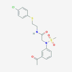 N~2~-(3-acetylphenyl)-N~1~-{2-[(4-chlorophenyl)thio]ethyl}-N~2~-(methylsulfonyl)glycinamide