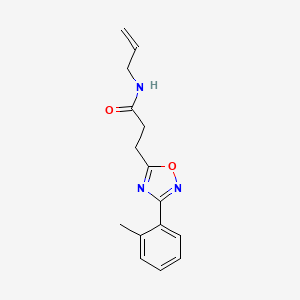 molecular formula C15H17N3O2 B4228618 N-allyl-3-[3-(2-methylphenyl)-1,2,4-oxadiazol-5-yl]propanamide 