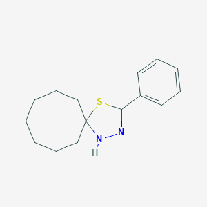 molecular formula C15H20N2S B422862 3-Phenyl-4-thia-1,2-diazaspiro[4.7]dodec-2-ene 