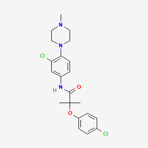 molecular formula C21H25Cl2N3O2 B4228623 N-[3-chloro-4-(4-methyl-1-piperazinyl)phenyl]-2-(4-chlorophenoxy)-2-methylpropanamide 