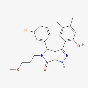 4-(3-bromophenyl)-3-(2-hydroxy-4,5-dimethylphenyl)-5-(3-methoxypropyl)-4,5-dihydropyrrolo[3,4-c]pyrazol-6(1H)-one