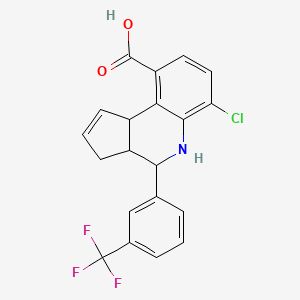 molecular formula C20H15ClF3NO2 B4228650 6-chloro-4-[3-(trifluoromethyl)phenyl]-3a,4,5,9b-tetrahydro-3H-cyclopenta[c]quinoline-9-carboxylic acid 