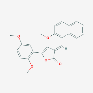 molecular formula C24H20O5 B422867 5-(2,5-dimethoxyphenyl)-3-[(2-methoxy-1-naphthyl)methylene]-2(3H)-furanone 