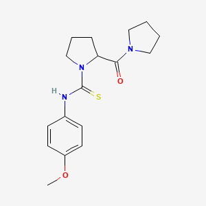 N-(4-methoxyphenyl)-2-(1-pyrrolidinylcarbonyl)-1-pyrrolidinecarbothioamide