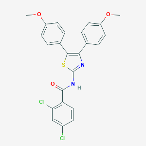 molecular formula C24H18Cl2N2O3S B422872 N-[4,5-bis(4-methoxyphenyl)-1,3-thiazol-2-yl]-2,4-dichlorobenzamide 