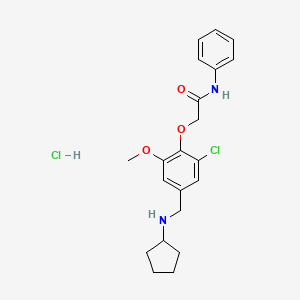 molecular formula C21H26Cl2N2O3 B4228746 2-{2-chloro-4-[(cyclopentylamino)methyl]-6-methoxyphenoxy}-N-phenylacetamide hydrochloride 