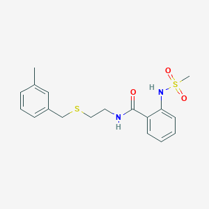 N-{2-[(3-methylbenzyl)thio]ethyl}-2-[(methylsulfonyl)amino]benzamide