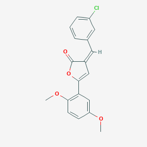 molecular formula C19H15ClO4 B422878 3-(3-chlorobenzylidene)-5-(2,5-dimethoxyphenyl)-2(3H)-furanone 
