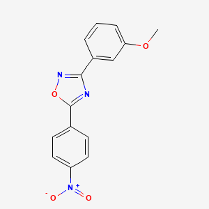 molecular formula C15H11N3O4 B4228789 3-(3-methoxyphenyl)-5-(4-nitrophenyl)-1,2,4-oxadiazole 