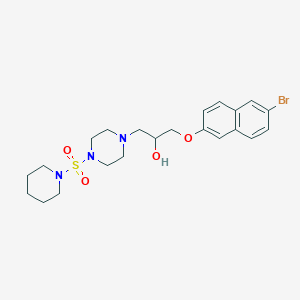 molecular formula C22H30BrN3O4S B4228797 1-[(6-bromo-2-naphthyl)oxy]-3-[4-(1-piperidinylsulfonyl)-1-piperazinyl]-2-propanol 