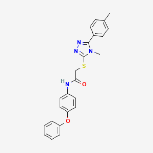 molecular formula C24H22N4O2S B4228799 2-{[4-methyl-5-(4-methylphenyl)-4H-1,2,4-triazol-3-yl]thio}-N-(4-phenoxyphenyl)acetamide 