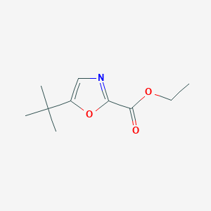 molecular formula C10H15NO3 B042288 5-叔丁基-1,3-恶唑-2-甲酸乙酯 CAS No. 33123-71-6
