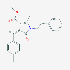 molecular formula C23H23NO3 B422881 methyl 2-methyl-4-(4-methylbenzylidene)-5-oxo-1-(2-phenylethyl)-4,5-dihydro-1H-pyrrole-3-carboxylate 