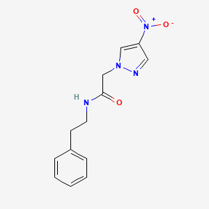 molecular formula C13H14N4O3 B4228817 2-(4-nitro-1H-pyrazol-1-yl)-N-(2-phenylethyl)acetamide 