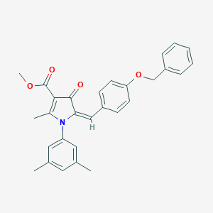 molecular formula C29H27NO4 B422883 methyl 5-[4-(benzyloxy)benzylidene]-1-(3,5-dimethylphenyl)-2-methyl-4-oxo-4,5-dihydro-1H-pyrrole-3-carboxylate 