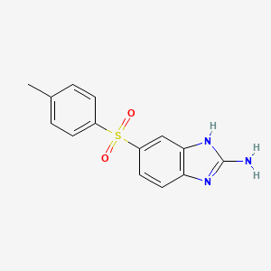 molecular formula C14H13N3O2S B4228834 5-[(4-methylphenyl)sulfonyl]-1H-benzimidazol-2-amine 