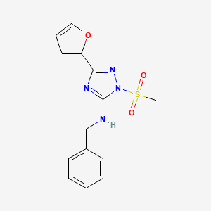 N-benzyl-3-(2-furyl)-1-(methylsulfonyl)-1H-1,2,4-triazol-5-amine