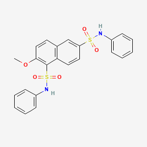 molecular formula C23H20N2O5S2 B4228847 2-methoxy-N,N'-diphenyl-1,6-naphthalenedisulfonamide 