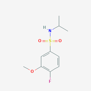molecular formula C10H14FNO3S B4228863 4-fluoro-N-isopropyl-3-methoxybenzenesulfonamide 