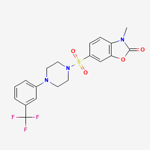 3-methyl-6-({4-[3-(trifluoromethyl)phenyl]-1-piperazinyl}sulfonyl)-1,3-benzoxazol-2(3H)-one