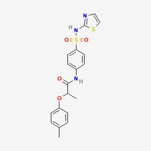 molecular formula C19H19N3O4S2 B4228912 2-(4-methylphenoxy)-N-{4-[(1,3-thiazol-2-ylamino)sulfonyl]phenyl}propanamide 