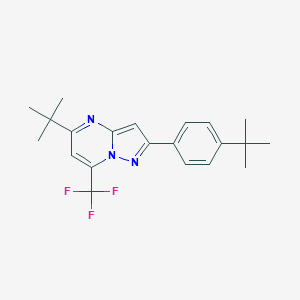 molecular formula C21H24F3N3 B422893 5-Tert-butyl-2-(4-tert-butylphenyl)-7-(trifluoromethyl)pyrazolo[1,5-a]pyrimidine 